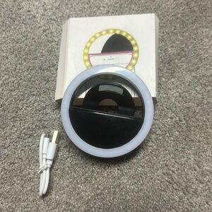 Rechargeable LED Clip On Selfie Phone Ring Light iPhone Android